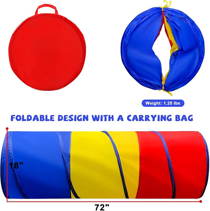 Kids Play Tunnel for Toddlers 1-3, Pop Up Baby Tunnel Crawling Toys for Infant - Image 5