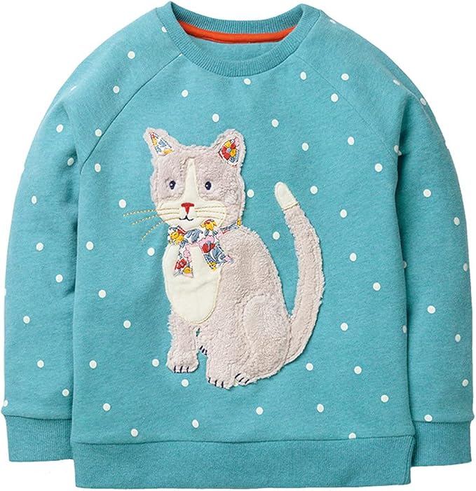 RETSUGO Toddler Baby Girls Sweatshirts Casual Pullover Crewneck Winter Long by RETSUGO