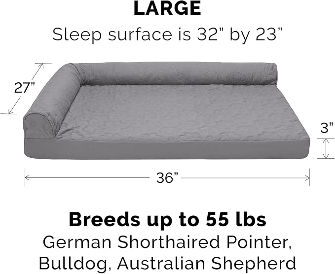 Furhaven Cooling Gel Dog Bed for Large/Medium Dogs w/ Removable Bolsters & - Image 2