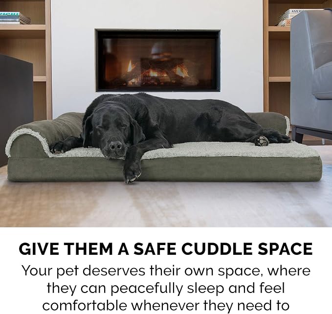 Furhaven Cooling Gel Dog Bed for Medium/Small Dogs w/ Removable Bolsters & - Image 10