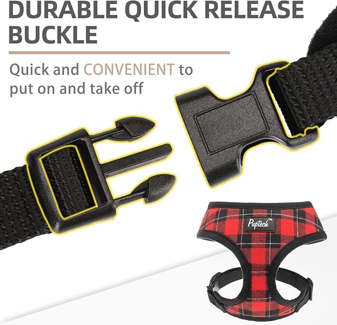 PUPTECK Soft Mesh Dog Harness and Leash Set Pet Puppy Cat Comfort Padded Vest - Image 4