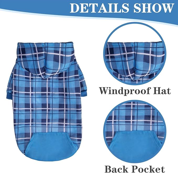 EXPAWLORER Plaid Dog Hoodie - Image 3
