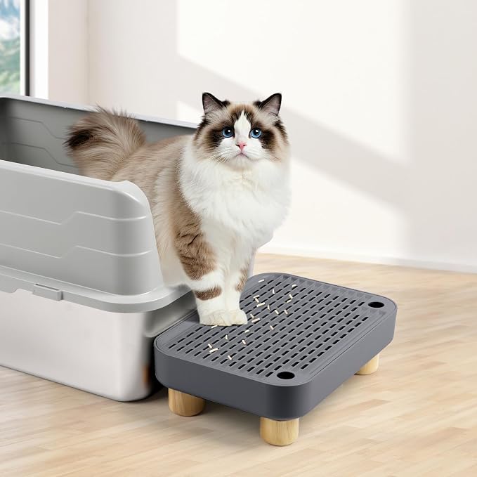 Cat Litter Box Step Ramp, Cat Litter Catcher Mat - Image 7