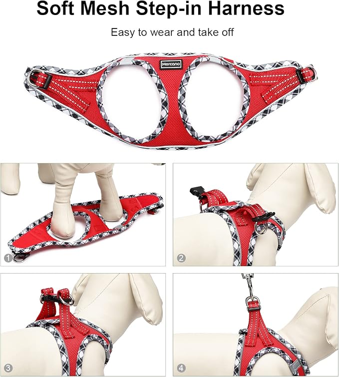 Mercano Soft Mesh Dog Harness and Leash Set, No-Chock Step-in Reflective - Image 7