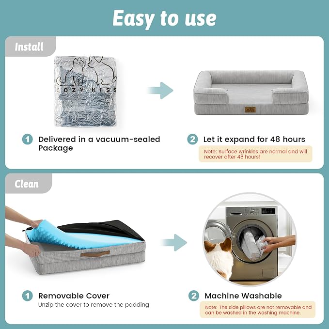 Cooling Dog Bed for Large Medium Size Dogs, Q-Max >0.4 Summer Cool Orthopedic - Image 8