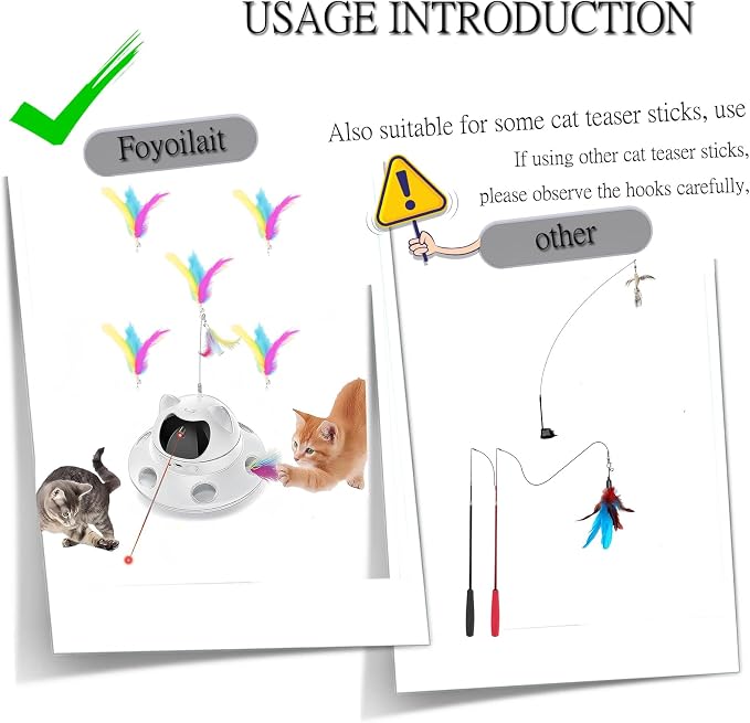 3-in-1 Cat Toy & Interactive Motion-Activated Kitten Toy Accessories — 5-Piece - Image 6