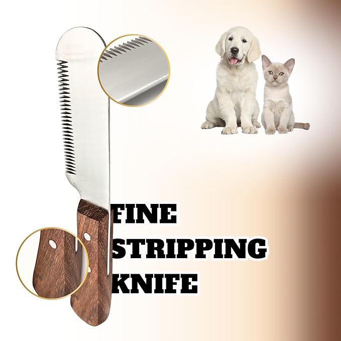 Stripping Carding Knife for Dogs & Cats – Professional Pet Grooming Tool for - Image 4