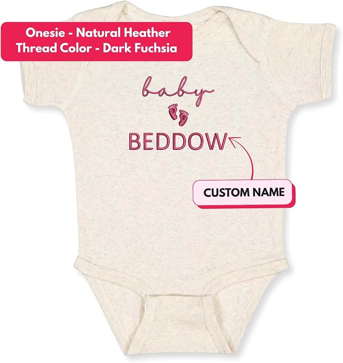COUPLEHOODIES Personalized Baby Onesie Bodysuit – Custom Embroidery Gift - Image 2