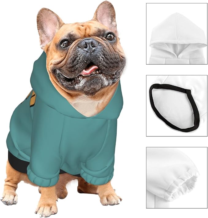 Custom Dog Hoodies for Small Dogs Costume Xmas Pajamas Outfit Pullover Winter - Image 4