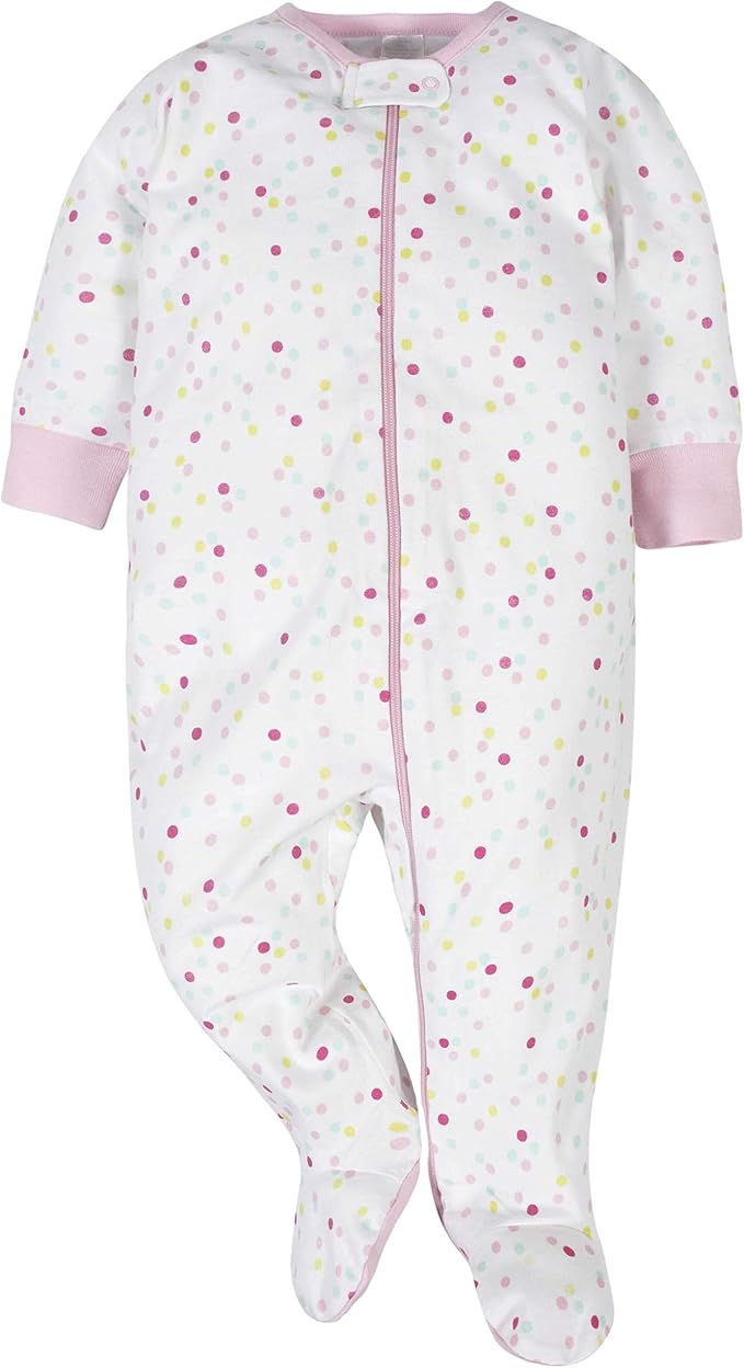 Onesies Brand Baby Girls' 4-pack Sleep 'N Play Footies Multi Pack - Image 3