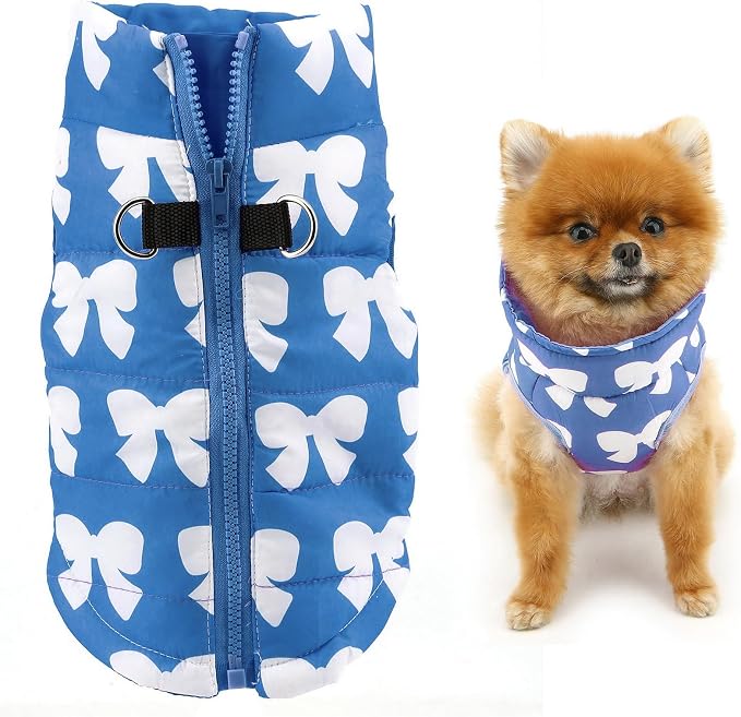 SMALLLEE_LUCKY_STORE Pet Water Resistant Winter Jacket Vest by SMALLLE_LUCKY_STORE