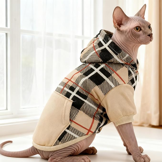 EXPAWLORER Plaid Cat Hoodie - Image 7