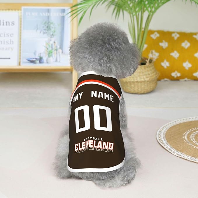 Clevel and Custom Pet Jersey Dog Clothes Jersey Various Sizes Customized Any - Image 5