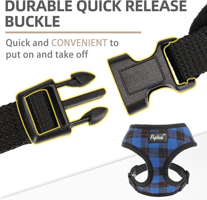 PUPTECK Soft Mesh Dog Harness and Leash Set Pet Puppy Cat Comfort Padded Vest - Image 4
