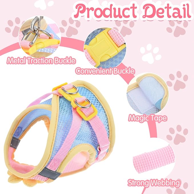 Cat Harness and Leash Set for Walking Escape Proof Adjustable Kitten Harness - Image 3