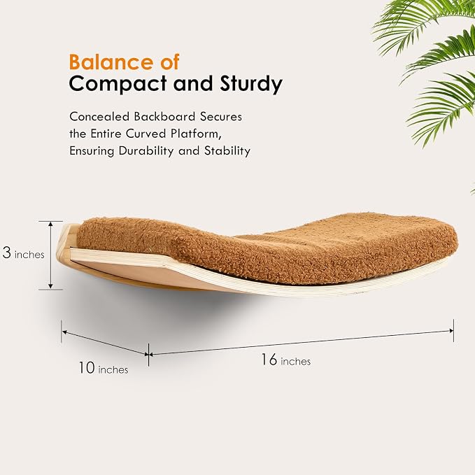 Curved Cat Wall Shelves and Perches, Floating Cat Wall Bed Furniture - Image 3