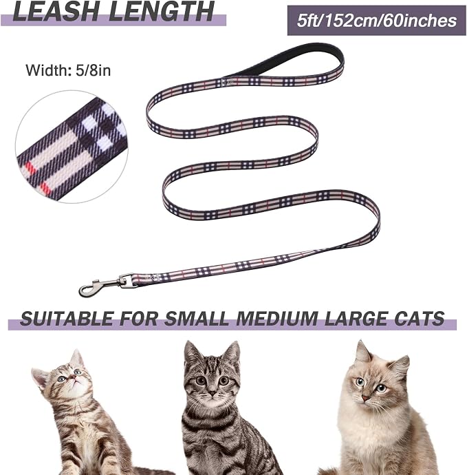 Hikiko Cat Harness and Leash Set Escape Proof Adjustable Walking Travel Soft - Image 6