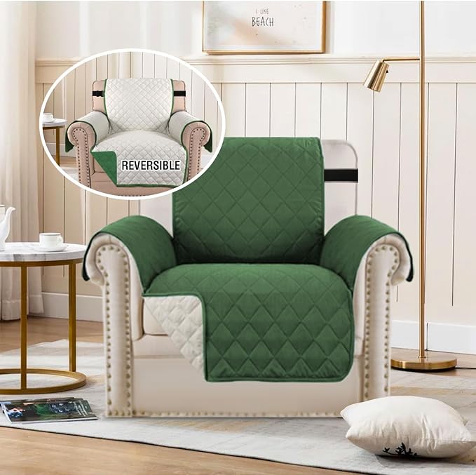H.VERSAILTEX Water Resistant Dog Chair Cover Reversible Chair Couch Slipcover - Image 3