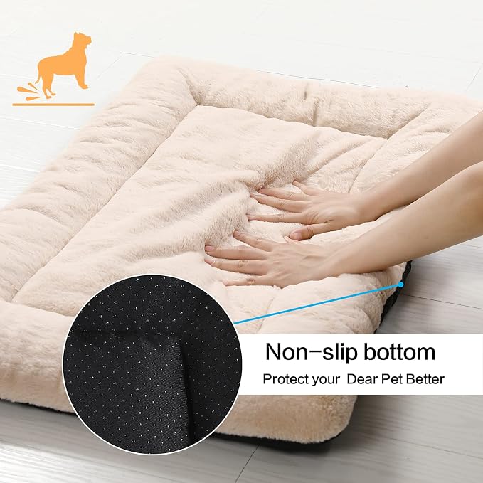 Dog Beds Crate Pad for Large Dogs Ultra Soft Dog Crate Bed Washable & Anti-Slip - Image 6