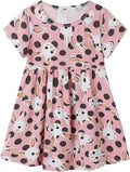 Mud Kingdom Little Girls Dresses Cotton Summer Holiday Cute Cat Dress Short by MudKingdom