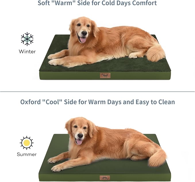 Comfort Dog Bed for Small Dogs & Cats, Waterproof Dog Crate Mat Orthopedic Egg - Image 2