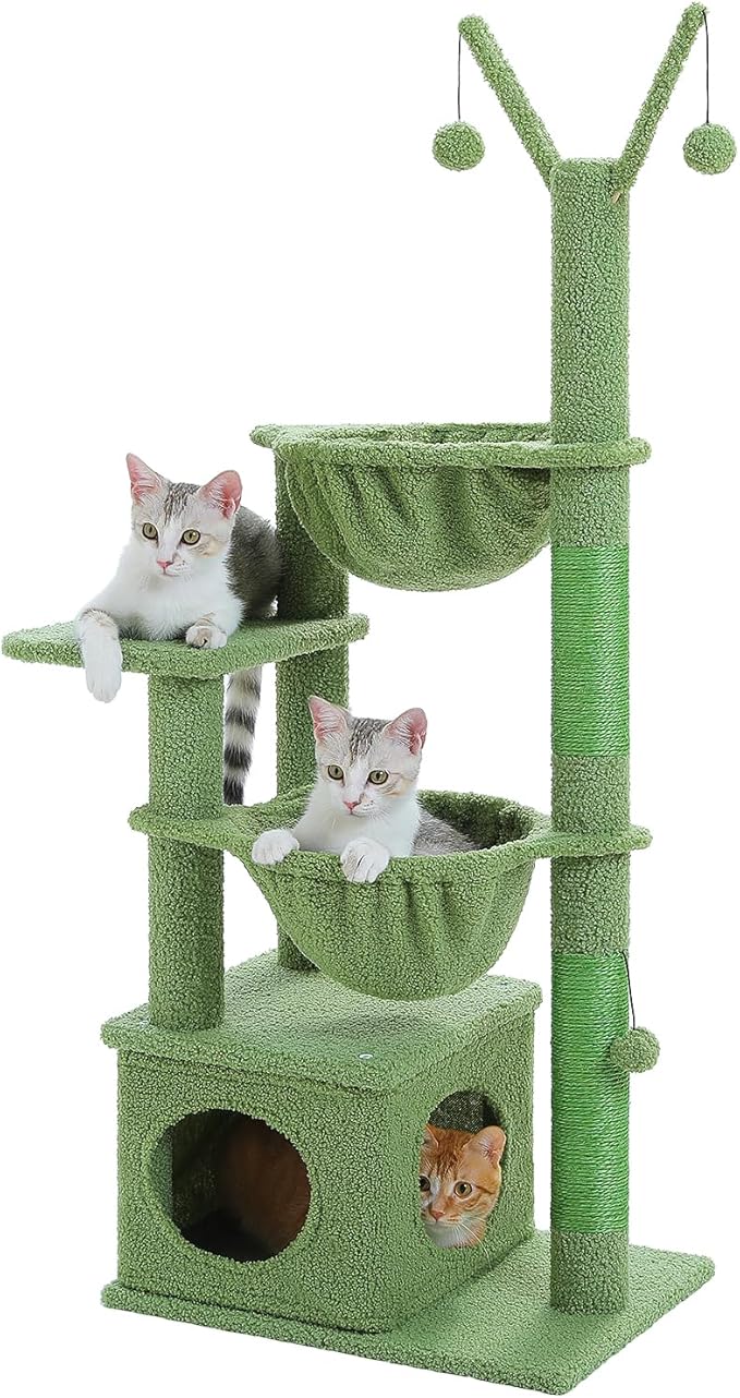 Cactus Cat Tree, 47.6" Cat Tower by MUTTROS