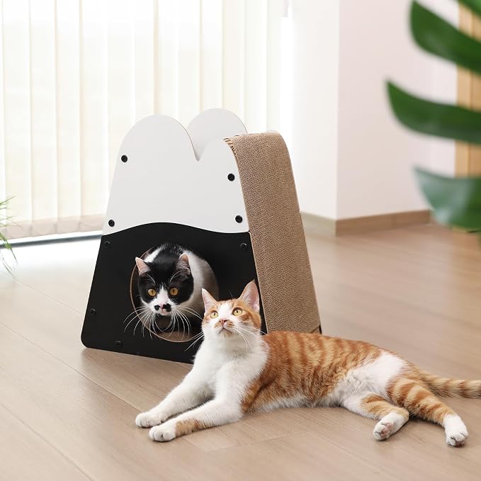 FUKUMARU Cat Scratcher House, 19.5 Inch Cozy Cardboard Cat Scratcher, Moutain - Image 5