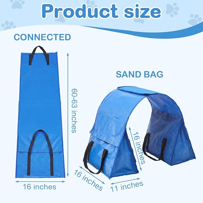 2 Set Dog Agility Tunnel Sandbags, Dog Tunnel Weight Bags Heavy-Duty PVC - Image 3