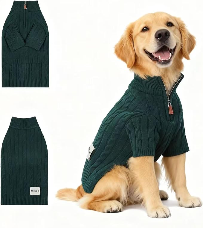Small/Medium Dog Sweater, Warm Dog Winter Coat w/Sleeves, Comfortable High Neck by H%C3%B3P%C3%AAng-i%C3%BA