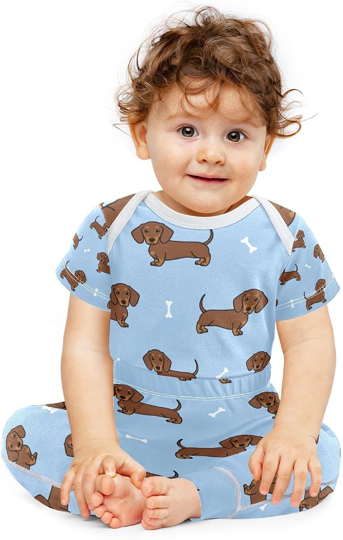 Baby Clothes Set Infant Bodysuits Pants Sets 0-24M - Image 2