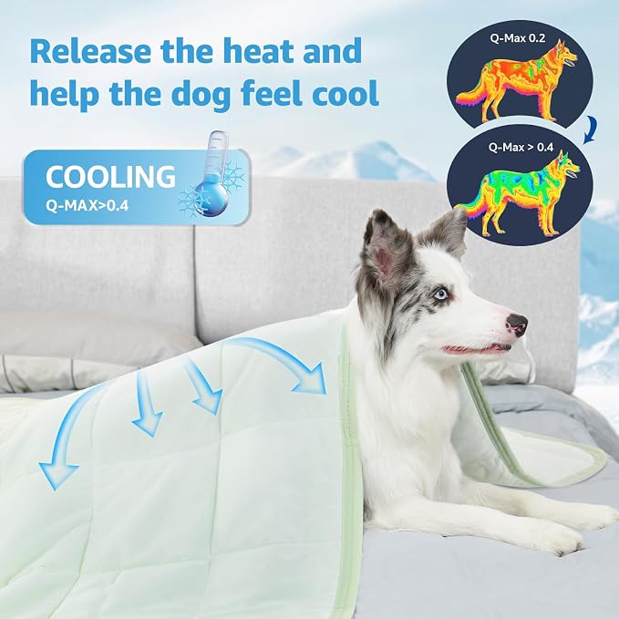 PICK FOR LIFE Cooling Blanket for Dogs, 0.4 Q-MAX Pets Cooling Comforter Throw - Image 2