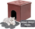 MEEXPAWS Cat Litter Box Enclosure Furniture Hidden, Cat Washroom Bench Storage by PETPRODUCTS