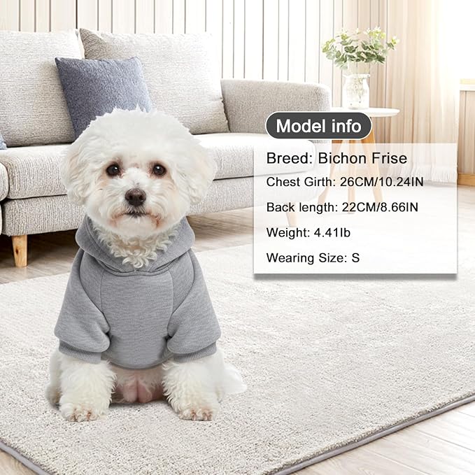 1 Pack Dog Hoodie Warm Hood Dog Sweater Cold Weather Small Dogs Sweatshirt - Image 3