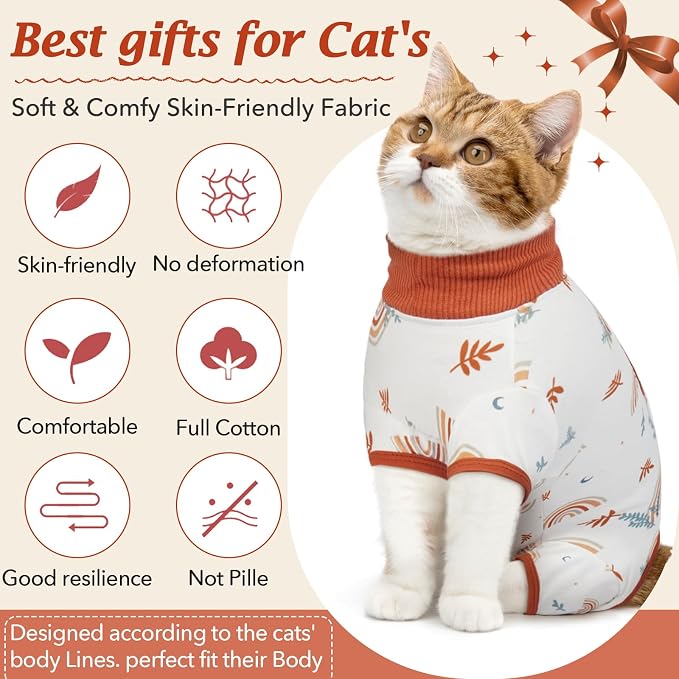 DENTRUN Cat Surgery Recovery Suit Female Male Soft Onesie, Kitten Surgical - Image 4