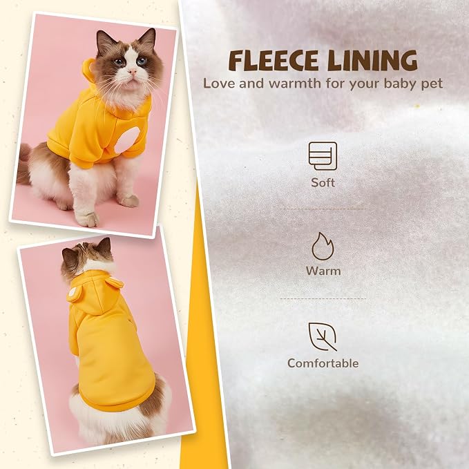 Small Dog Hoodie Soft Warm Fleece Fall Winter Dog Clothes Cute Puppy Sweaters - Image 3