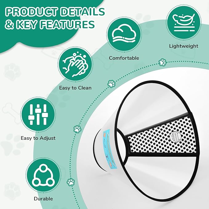 GLADOG Soft Cone Collar, Adjustable E-Collar - Image 3