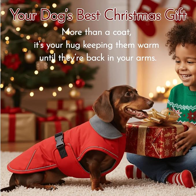 Tiny Dachshund Coat with Warm Fleece Lining, Mini Weiner Vest Jackets, - Image 8