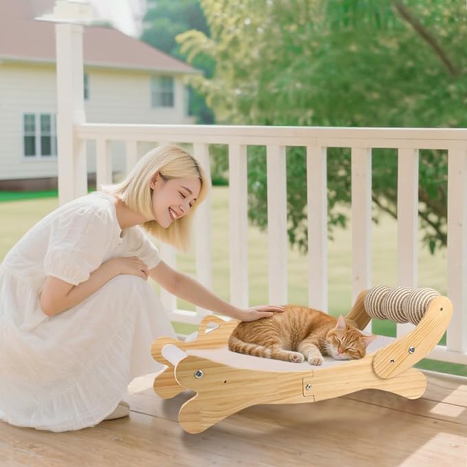3-in-1 Cat Scratcher Bed for Indoor Cats Sisal Scratcher & Hammock Lounge - Image 7