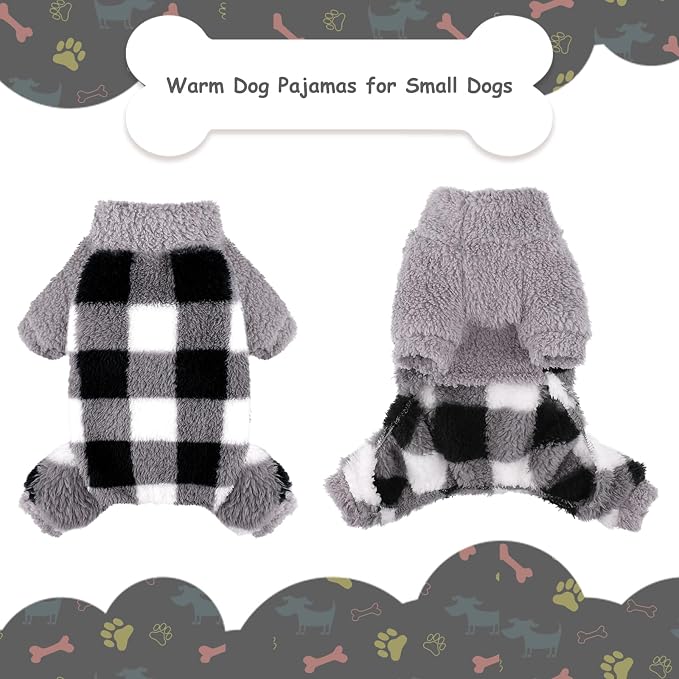 Sebaoyu Turtleneck Dog Pajamas for Small Dogs, Fleece Dog Sweater, Winter Cute - Image 4