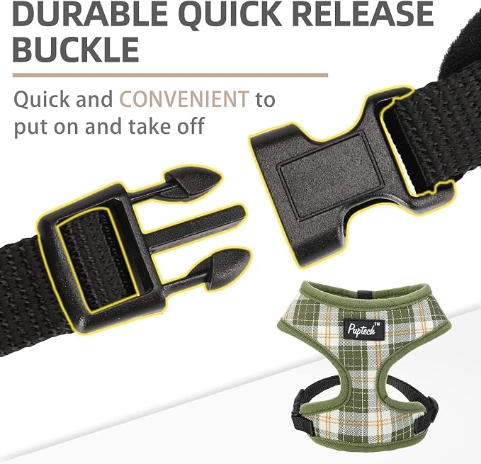 PUPTECK Soft Mesh Dog Harness and Leash Set Pet Puppy Cat Comfort Padded Vest - Image 4