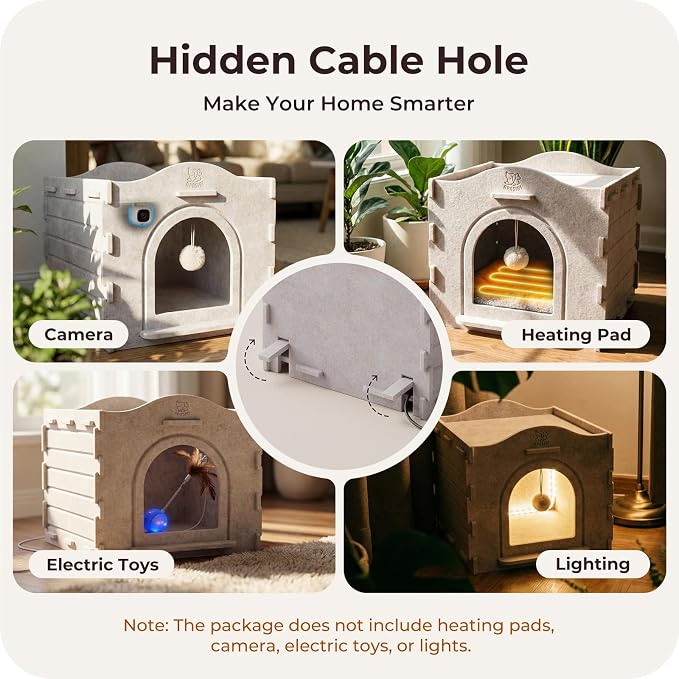 Apasiri Indoor Cat Houses for Indoor Cats, Warm Insulated Covered Cat Cave for - Image 6