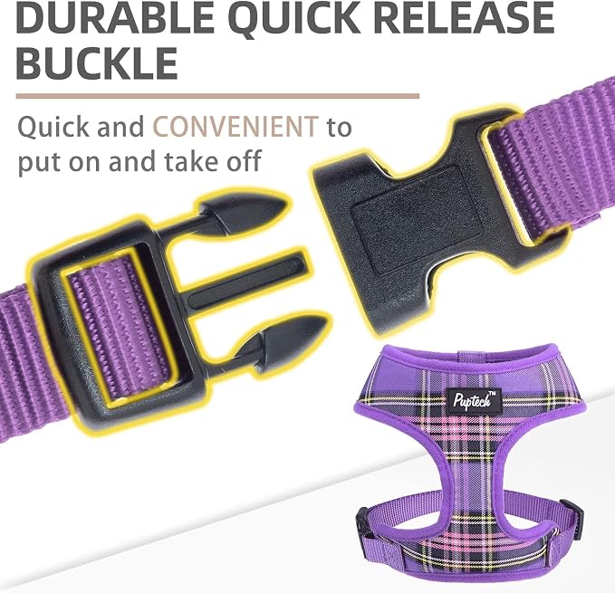 PUPTECK Soft Mesh Dog Harness and Leash Set Pet Puppy Cat Comfort Padded Vest - Image 4