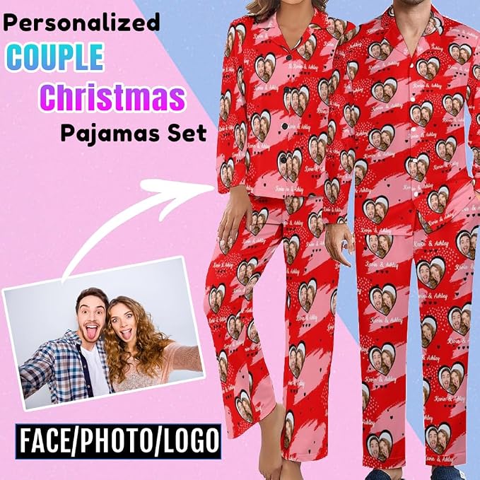 Custom Face Pajamas for Women Men, Personalized Dog Cat Pet Pajamas Set - Image 2