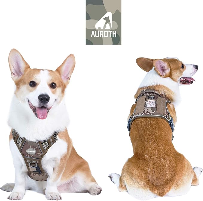 AUROTH Tactical Dog Harness for Small Medium Dogs No Pull Adjustable Pet - Image 2