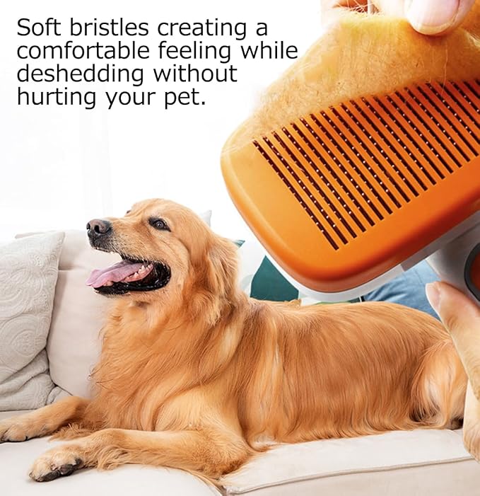 Self Cleaning Slicker Brush for Dogs, Cats Deshedding Grooming Tool, Skin - Image 9