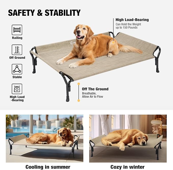 Veehoo Medium Elevated Dog Bed, Teslin Mesh - Image 6