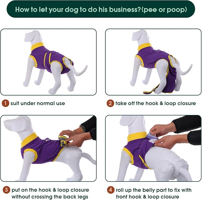 Kuoser Recovery Suit for Dogs Cats After Surgery, Professional Pet Recovery - Image 4