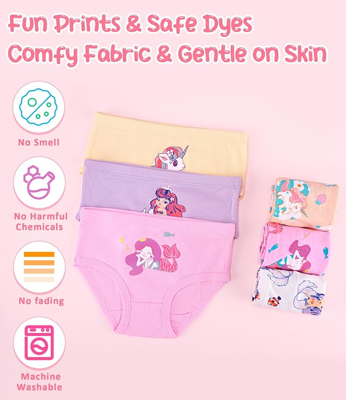 Girls and Toddlers 100% Cotton Underwear Tagless Soft Panties Size 2-3T - Image 6