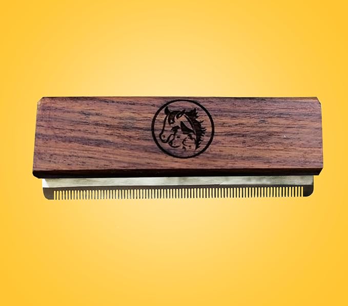 Deshedding Grooming Brush for Dogs Cats & Horse Easy Ergonomic Wood Groomer - Image 7