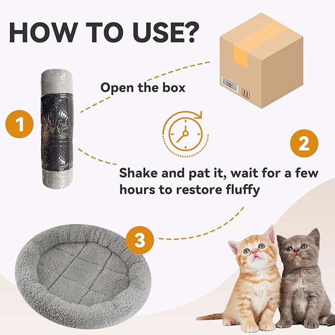 PETLESO Small Cat Bed Mat, Indoor Pet Beds Furniture Carrier Crate Anti Skid Pad - Image 8